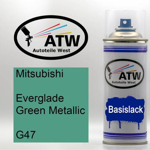 Mitsubishi, Everglade Green Metallic, G47: 400ml Sprühdose, von ATW Autoteile West.